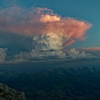Wolkenstimmung bei Sonnenuntergang