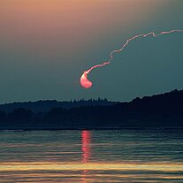 Sonnenuntergang im Hafen von Klintholm