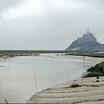Le Mont Saint Michel Flußmündung