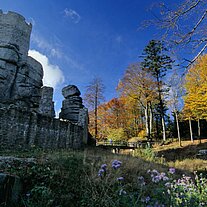 Ruine Weissenstein mit Burggraben