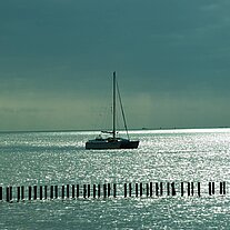Stimmung an der Landungsbrücke von Ameland