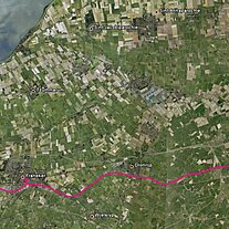 Landkarte nach Leeuwarden