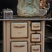 Ofen mit Plastik drauf