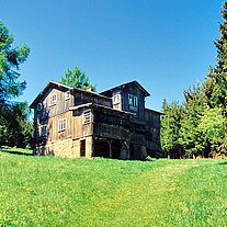 verlassenes Holzhaus im Euledörfel