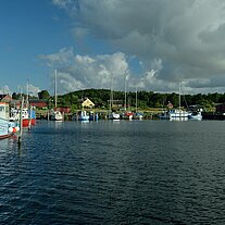 Verlassen des Hafens von Hesnæs