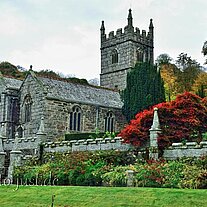 Kapelle mit rotem Baum