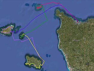 Route Segeltörn zu den Kanalinseln 2012