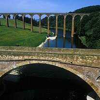 zwei Brücken über den Tweed Leaderfoot Viaduct