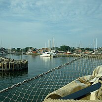 im Hafen von Klintholm